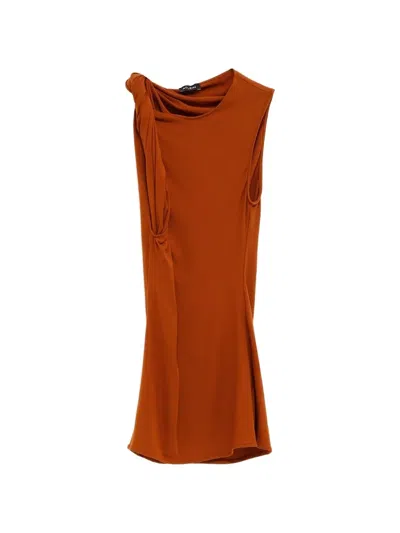 Atlein Knotted Top In Brown