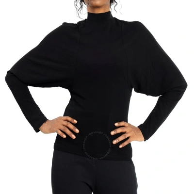 Atlein Ladies Bat Sleeve Chiffon Top In Black