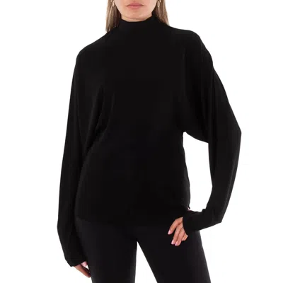 Atlein Ladies Bat Sleeve Chiffon Top In Black, Brand Size 38 (us Size 4)