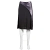 ATLEIN ATLEIN LADIES MIXED JERSEY BIAS CUT MIDI SKIRT