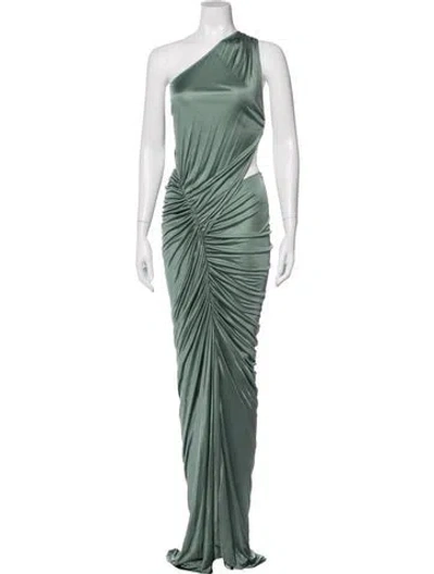 Pre-owned Atlein One-shoulder Long Dress W/ Tags In Green