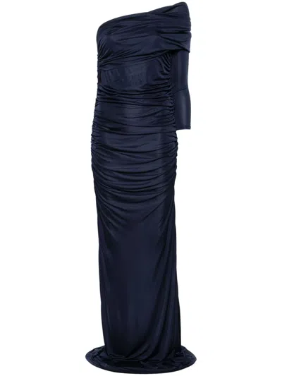 Atlein Ruched Maxi Dress In Black