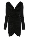Atlein Satin Midi Dress In Black