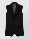 ATLEIN SLEEVELESS WOOL-BLEND BLAZER WITH NOTCHED LAPELS