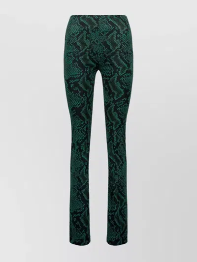 Atlein Green Snake Print Slim Straight Leg Pants