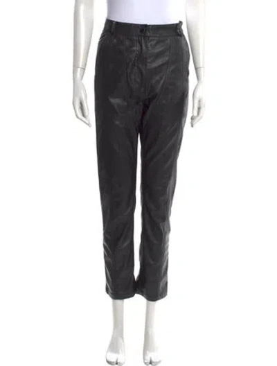 Pre-owned Atlein Straight Leg Pants In Black