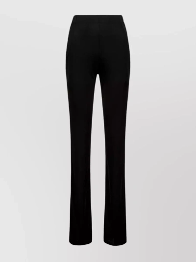 Atlein Stretch High-waisted Flared Trousers In Black