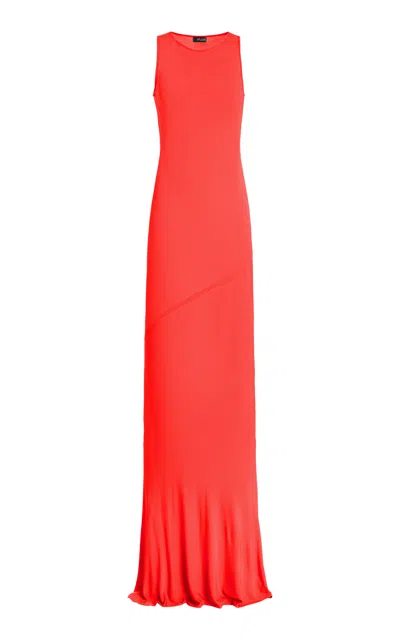 Atlein Stretch-jersey Maxi Dress In Red