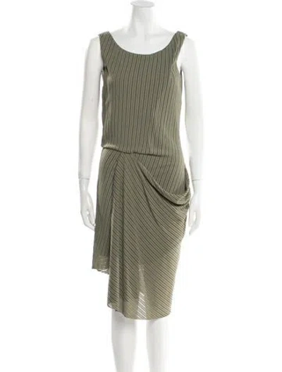 Pre-owned Atlein Striped Mini Dress W/ Tags In Green