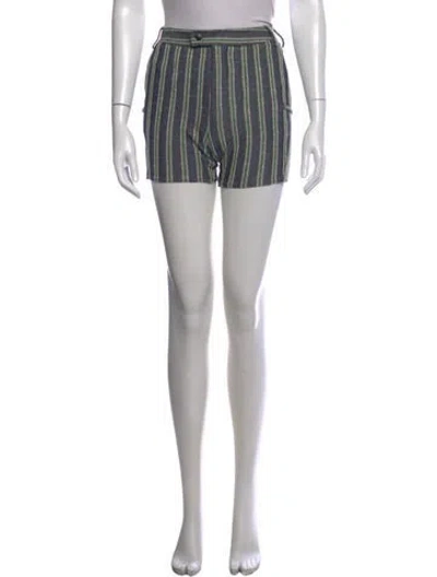 Pre-owned Atlein Striped Mini Shorts In Multicolor