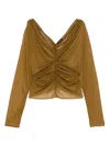 Atlein Voile Top In Brown
