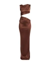 Atlein Brown Cutout Maxi Dress In C0910 Bronze