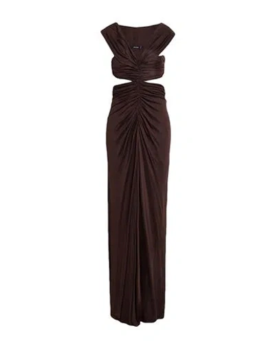 Atlein Woman Maxi Dress Chocolate Brown Size 4 Viscose