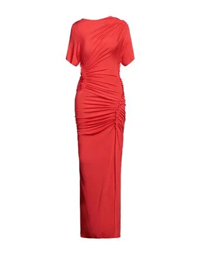 Atlein Woman Maxi Dress Red Size 4 Viscose, Elastane