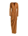 Atlein Woman Maxi Dress Tan Size 4 Polyamide, Elastane In Brown