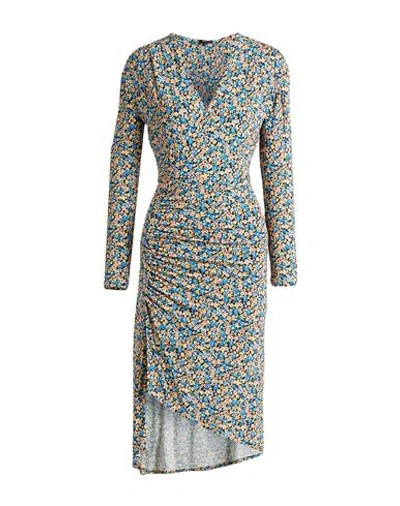 Atlein Woman Midi Dress Blue Size 6 Viscose, Elastane