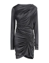 Atlein Woman Mini Dress Lead Size 6 Viscose In Grey