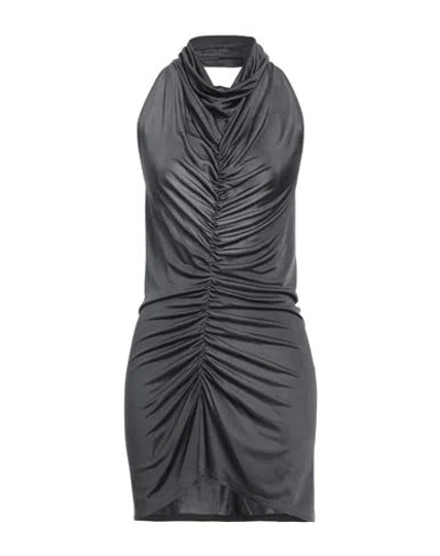 Atlein Woman Mini Dress Lead Size 8 Viscose In Grey