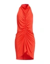Atlein Woman Mini Dress Tomato Red Size 6 Viscose, Elastane In Red