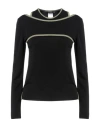 Atlein Woman T-shirt Black Size 6 Viscose, Elastane In Black