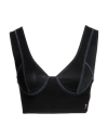 Atlein Woman Top Black Size 6 Viscose, Polyamide, Elastane In Black