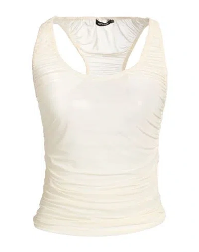 Atlein Woman Top Cream Size 6 Polyester In White