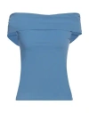 Atlein Woman Blue Tops In Blue