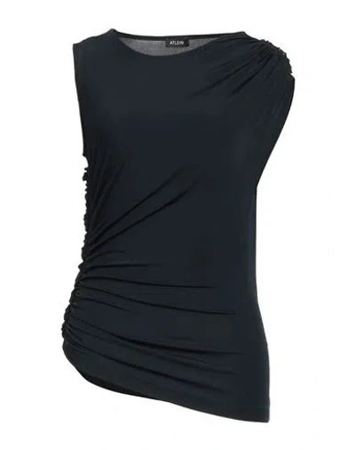 Atlein Woman Top Midnight Blue Size 4 Viscose, Elastane