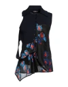 Atlein Woman Polo Shirt Midnight Blue Size 6 Viscose In Blue