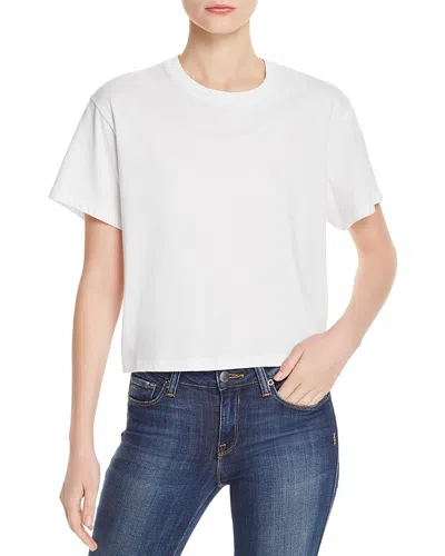 Atm Anthony Thomas Melillo Slub Jersey With Foil Schoolboy Short Sleeve Crew Neck Tee In White-gold