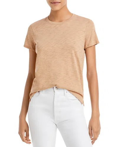 Atm Anthony Thomas Melillo Slub Jersey Schoolboy Crewneck T Shirt In Camel