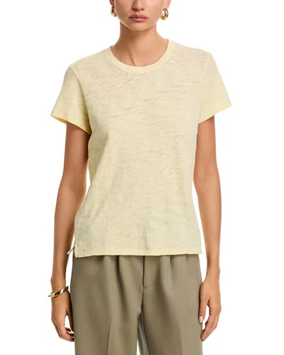 Atm Anthony Thomas Melillo Anthony Thomas Melillo Schoolboy Crewneck Tee In Yellow