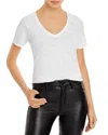Atm Anthony Thomas Melillo Short Sleeve V-neck Tee In White