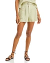 Atm Anthony Thomas Melillo Belted Linen Shorts In Morning Mist