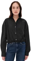 Atm Anthony Thomas Melillo Button Down Blouse Black In Black