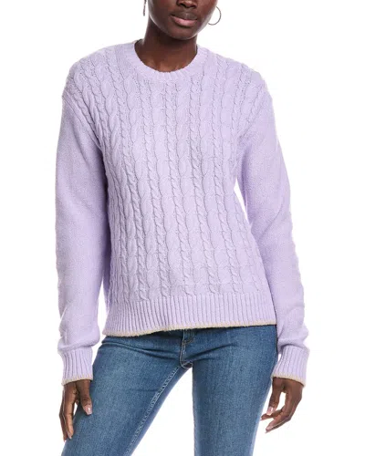 Atm Anthony Thomas Melillo Cable Sweater In Purple