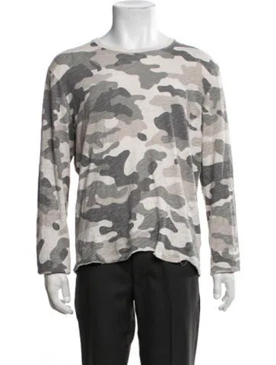 Pre-owned Atm Anthony Thomas Melillo Camouflage Print Crew Neck T-shirt In Multicolor