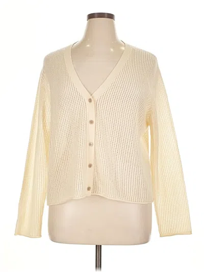 Pre-owned Atm Anthony Thomas Melillo Cashmere Cardigan Sweater In Ivory