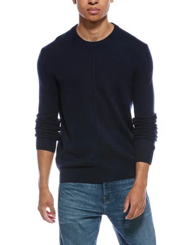 Atm Anthony Thomas Melillo Recycled Cashmere Exposed Seam V-neck Sweater In Midnight