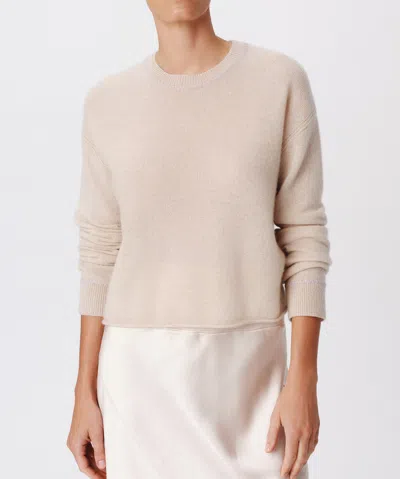 Atm Anthony Thomas Melillo Cashmere Long Sleeve Pullover In Soft Oatmeal