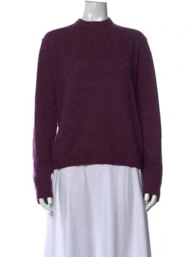 Pre-owned Atm Anthony Thomas Melillo Cashmere Mock Neck Sweater In Purple