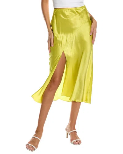 Atm Anthony Thomas Melillo Charmeuse Skirt In Yellow