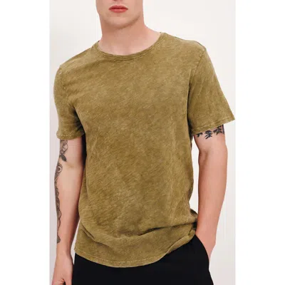 Atm Anthony Thomas Melillo Slub Jersey With Chroma Wash Short Sleeve Crew Neck Tee In Juniper