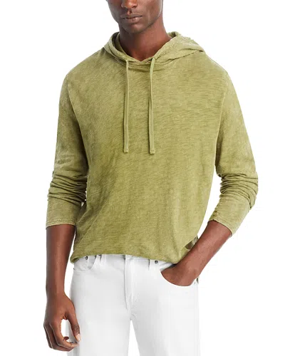 Atm Anthony Thomas Melillo Slub Jersey With Chroma Wash Long Sleeve Hoodie In Juniper