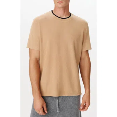 Atm Anthony Thomas Melillo Pique With Chroma Wash Short Sleeve Tee In Desert Tan
