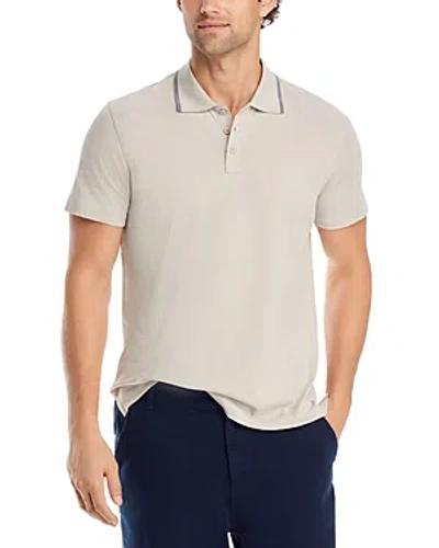 Atm Anthony Thomas Melillo Classic Cotton Jersey Tipped Regular Fit Polo Shirt In Dove Grey