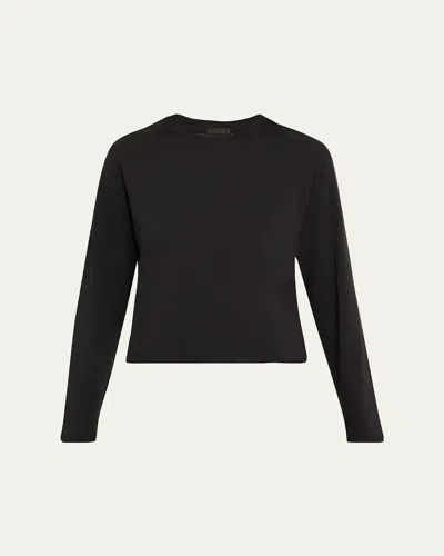 Atm Anthony Thomas Melillo Classic Jersey Long-sleeve Boy Tee In Black