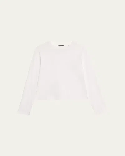 Atm Anthony Thomas Melillo Classic Jersey Long-sleeve Boy Tee In White