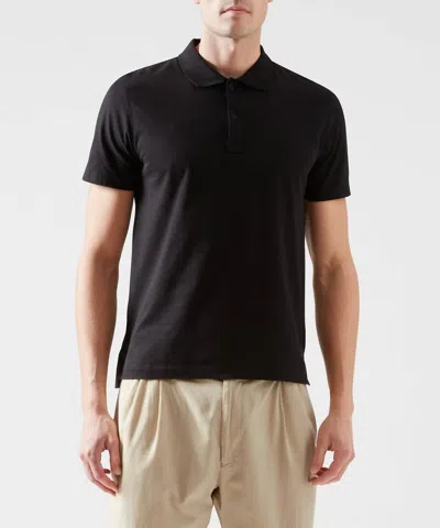 Atm Anthony Thomas Melillo Classic Jersey Polo In Black