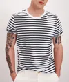 ATM ANTHONY THOMAS MELILLO CLASSIC JERSEY STRIPE SHORT SLEEVE CREW NECK TEE